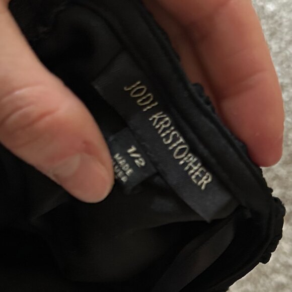 Black Floral Mini Dress - Picture 2 of 3